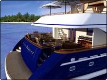 MV Ocean Divine's stern gains you access to her large and self-sufficient dive tender